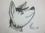  2015 anthro black_hair canine fur hair headshot_portrait male mammal portrait sketch smile solo the_great_wolfgang wolf 