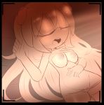  anthro berry_the_dog breasts clothing eyes_closed fan_character female hair hearlesssoul long_hair lying nipples open_mouth panties pussy raised_shirt sleeping solo sonic_(series) underwear 