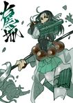  armor black_hair hairband highres nanao_(oshiro_project) oshiro_project polearm solo spear weapon ze_(sawakihein) 