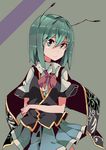  adapted_costume aioi_aoi antennae cape collared_shirt green_eyes green_hair shirt short_hair skirt solo steampunk touhou vest wriggle_nightbug 