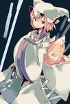  aioi_aoi animal_ears blonde_hair fox_ears fox_tail hands_in_opposite_sleeves hat multiple_tails solo tail touhou wide_sleeves yakumo_ran yellow_eyes 
