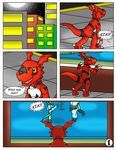  bandai comic digimon dragon guilmon invalid_color karate repite scalie 