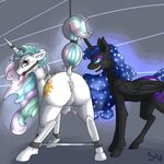  amputation amputee anus bandage bdsm blood bondage bound equine feral friendship_is_magic horn mammal my_little_pony nightmare_moon_(mlp) poisindoodles princess_celestia_(mlp) pussy spreader_bar teats winged_unicorn wings 