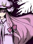  coo crescent hat long_hair patchouli_knowledge purple_hair solo touhou 