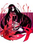  bad_id bad_pixiv_id black_hair flower long_hair oichi_(sengoku_basara) red_eyes sengoku_basara solo tarako_supa very_long_hair 