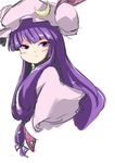  coo hat patchouli_knowledge purple_hair solo touhou 