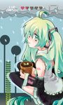  1girl ahoge aqua_eyes aqua_hair ayto bad_id bad_pixiv_id detached_sleeves hatsune_miku health_bar hello_planet_(vocaloid) long_hair looking_back plant pot skirt solo tears thighhighs twintails vocaloid zettai_ryouiki 