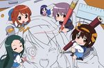  :3 achakura asahina_mikuru asakura_ryouko blue_hair brown_eyes brown_hair chibi drawing green_hair hairband kita_high_school_uniform long_hair multiple_girls nagato_yuki nishiya_futoshi orange_hairband oversized_object pen school_uniform serafuku short_hair silver_hair solaris_kun suzumiya_haruhi suzumiya_haruhi-chan_no_yuuutsu suzumiya_haruhi_no_yuuutsu tsuruya vector_trace very_long_hair wallpaper 