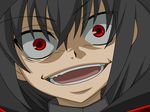  black_hair close-up crazy evil face laugh laughing open_mouth parody red_eyes scary umineko_no_naku_koro_ni 
