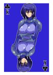  blue_card blue_hair breasts card card_(medium) large_breasts lyrical_nanoha mahou_shoujo_lyrical_nanoha_strikers multiple_views numbers_(nanoha) playing_card tre_(nanoha) zerosu_(take_out) 