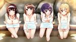  4girls bath breasts cleavage hyoudou_michiru kasumigaoka_utaha katou_megumi kotohane multiple_girls saenai_heroine_no_sodatekata sawamura_spencer_eriri towel wet 