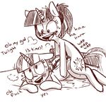  2015 blush cum cutie_mark dickgirl dickgirl/female duo english_text equine female feral friendship_is_magic horn incest intersex intersex/female mammal mcsweezy monochrome mother_and_daughter my_little_pony open_mouth sex sketch smile text twilight_sparkle_(mlp) twilight_velvet_(mlp) unicorn 