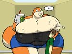  big_breasts big_lips breasts female huge_breasts human lactating lizard mammal nipples orange_skin overweight reptile scalie size_difference tezukuri thick_thighs 