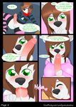  anthro balls canine comic dog english_text erection fellatio female humanoid_penis husky incest male male/female mammal mother oral parent penis sex son text woofyrainshadow 
