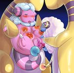 age_difference ambiguous_gender ampharos bakuradesunen blush breasts censored eyes_closed female feral feral_on_feral flaaffy forced group half-closed_eyes hi_res lactating larger_female long_nipples male male/female mareep multi_breast nintendo open_mouth penis pok&eacute;mon precum pussy size_difference smaller_female smaller_male tapering_penis tongue tongue_out video_games 