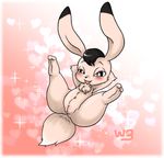  black_eyes blush cub female fur kemono lagomorph mammal pink_fur pussy rabbit unknown_artist young 