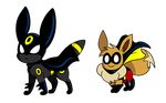  avian batman batman_(series) bird cosplay duo eevee eeveelution feral frown fur nintendo pok&eacute;mon robin robosylveon_(artist) smile umbreon video_games 