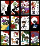  &gt;_&lt; :&gt; :d bird black_hair blue_hair brown_hair bug butterfly chibi closed_eyes deer flower green_hair hanafuda insect ishikirimaru izumi-no-kami_kanesada japanese_clothes jirou_tachi kariginu kasen_kanesada kashiwa_kiseri kashuu_kiyomitsu kousetsu_samonji leaf male_focus maple_leaf mikazuki_munechika multiple_boys mutsu-no-kami_yoshiyuki open_mouth oriental_umbrella ponytail purple_hair red_hair smile tarou_tachi tonbokiri_(touken_ranbu) touken_ranbu tsurumaru_kuninaga uguisumaru umbrella white_hair 