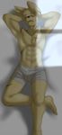  abs anthro bulge clothed clothing cuts five_nights_at_freddy&#039;s five_nights_at_freddy&#039;s_3 half-dressed lagomorph male mammal muscles nukde pecs rabbit scar sleeping solo springtrap_(fnaf) underwear 