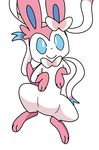  ambiguous_gender blue_eyes cute eeveelution looking_at_viewer nintendo plain_background pok&eacute;mon robosylveon_(artist) smile sylveon video_games white_background 