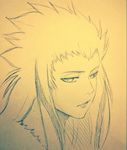  1girl bleach bleach:_zanpakutou_ibun_hen fur sketch solo traditional_media yuta_(best1heart) zabimaru 