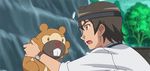  1boy animated animated_gif bidoof doctor pokemon pokemon_(anime) touko_(pokemon) white_(pokemon) 