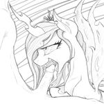  2015 changeling dangerous equine erection fellatio female friendship_is_magic horn horse human interspecies lewdhorses male male/female mammal my_little_pony open_mouth oral penis queen_chrysalis_(mlp) sex sharp_teeth sketch teeth tongue tongue_out 