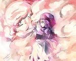  1girl blue_eyes blue_hair cloud hood jewelry kumoi_ichirin ring short_hair smile touhou unzan yamadori_ofuu 