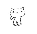  :3 animal animated animated_gif artist_request cat dancing lineart lowres monochrome no_humans original simple_background white_background 