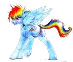  2015 anus blue_fur butt dock equine female feral friendship_is_magic fur hair hi_res mammal multicolored_hair my_little_pony oddwarg pegasus plain_background pussy pussy_juice rainbow_dash_(mlp) rainbow_hair raised_leg solo teats white_background wings 