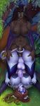  anal anal_penetration balls big_breasts blue_eyes breasts brown_hair dickgirl draenei erection hair horn intersex intersex/intersex nude penetration penis sex the_qoppa video_games warcraft world_of_warcraft 