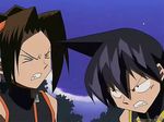  2boys angry animated animated_gif asakura_you black_hair brown_hair multiple_boys shaman_king tao_ren 
