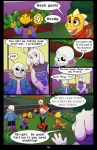  absolutedream animated_skeleton bone boss_monster caprine comic comic_sans delta_rune dialogue english_text flora_fauna flower flowey_the_flower human lizard mammal monster_kid papyrus_(undertale) plant protagonist_(undertale) reptile sans_(undertale) scalie scarf skeleton text toriel undead undertale video_games 