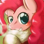  behind-space blush clothing earth_pony equine female feral friendship_is_magic fur hair horse looking_at_viewer mammal my_little_pony pink_fur pink_hair pinkie_pie_(mlp) pony smile solo teeth 
