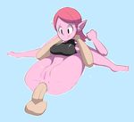  1girl anal arm_grab bigdead93 bottomless breasts chronoa dragon_ball dragon_ball_xenoverse hetero leg_grab medium_breasts nipples penis pink_hair pink_skin pointy_ears pussy 