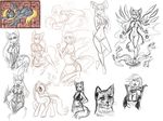  2012 animal_ears anthro applejack_(mlp) bikini blonde_hair bra breasts butt canine cleavage clothed clothing cutie_mark derpy_hooves_(mlp) equine fan_character feline female female/female feral fox friendship_is_magic fur grey_fur grey_skin hair horn horse human humanized kitsu lagomorph looking_at_viewer magic mammal my_little_pony navel one_eye_closed pegasus ponification pony pose rabbit rainbow_dash_(mlp) raised_leg raised_tail raptor007 rena sketch skimpy smile swimsuit underwear unicorn wings yellow_fur 