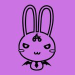  animal animalization bunny jpeg_artifacts looking_at_viewer lowres mascot monochrome no_humans original suzuhira_hiro 