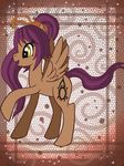  2012 bleach crossover cutie_mark equine female feral fur hair hi_res horse long_hair mammal my_little_pony open_mouth pegasus pony ponytail purple_fur purple_hair raised_leg raptor007 solo wings yellow_eyes yoruichi_shihoin 