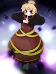  akatuki_(yamina) blonde_hair bow kurodani_yamame red_eyes short_hair solo touhou 