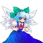  alphes angry cirno official_art solo touhou transparent_background wings 