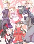  6+girls ace_trainer_(pokemon) apron artist_request beret black_hair blonde_hair blush bow breasts dress fairy_tale_girl_(pokemon) female flat_chest furisode_girl_(pokemon) furisode_girl_kirika gloves hat hex_maniac_(pokemon) jacket lass_(pokemon) multiple_girls npc_trainer open_mouth pokemon pokemon_xy ponytail purple_eyes red_eyes skirt smile teeth twintails yellow_eyes 