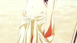  1girl animated animated_gif breasts cleavage kirijou_mitsuru long_hair midriff persona persona_3 red_hair swimsuit 