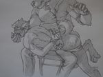  bdsm blindfold bondage bound butt canine chair dog duo hand_over_mouth husky male male/male mammal on_lap over_knee punishment raised_tail sinistervibe spanking traditional_media_(artwork) 
