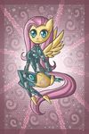  2013 anthro anthrofied armor blue_eyes breasts butt clothed clothing cutie_mark equine fluttershy_(mlp) friendship_is_magic fur hair hi_res horse legwear looking_at_viewer mammal my_little_pony pegasus pink_fur pink_hair pony raptor007 side_boob spacesuit unconvincing_armor wings yellow_feathers yellow_fur yellow_skin 