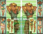  2014 anthro anthrofied atryl beach_ball beauty_mark blonde_hair breasts candy clothed clothing equine fan_character female friendship_is_magic fur hair horse lollipop looking_at_viewer mammal my_little_pony nipples nude pony pussy shirt smile solo 