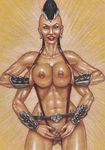  abs anthro armor breasts butt edithemad female gauntlets hair monster mortal_kombat navel nipples nude presenting presenting_pussy pussy sheeva shokan smile solo spikes spread_pussy spreading squeezing standing video_games 