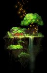  artist_request fantasy floating_island house mugon no_humans original scenery tree water waterfall 