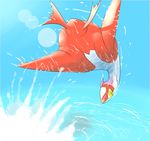  2014 claws day daytime dragon female feral latias legendary_pok&eacute;mon looking_at_viewer nintendo pok&eacute;mon rathikyou sea shadow solo sunlight video_games water wet wings yellow_eyes 