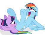  2015 absurd_res cunnilingus cutie_mark duo equine female female/female feral friendship_is_magic hair hi_res horn mammal multicolored_hair my_little_pony open_mouth oral pegasus plain_background purple_eyes purple_hair pussy rainbow_dash_(mlp) rainbow_hair sex smile tongue tongue_out twilight_sparkle_(mlp) unicorn vaginal white_background wings zutheskunk 