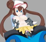  2015 anthro black_penis blue_eyes blue_fur blush breasts brown_hair canine clitoris clothed clothing duo erection female fur hair hat human interspecies lucario male male/female mammal mofongo navel nintendo nipples on_top penetration penis pok&eacute;mon pussy rosa_(pokemon) sex skirt smile spikes spread_legs spreading teeth vaginal vaginal_penetration vein veiny_penis video_games 